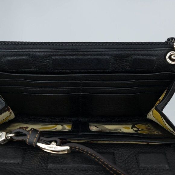 Brighton Crossbody Wallet/Organizer (Brown and Black) - Picture 3 of 4